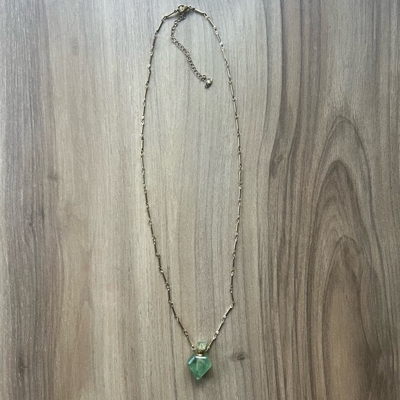 Danielle Gerber Green Fluorite Diamond Potion Bottle Necklace - Picture 2 of 6